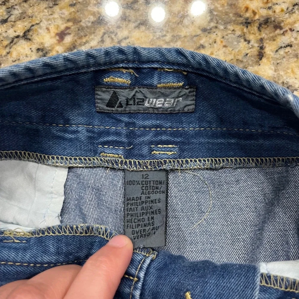 Lizwear Vintage 90s High Waisted Pleated Denim Jeans Medium Wash Women 12